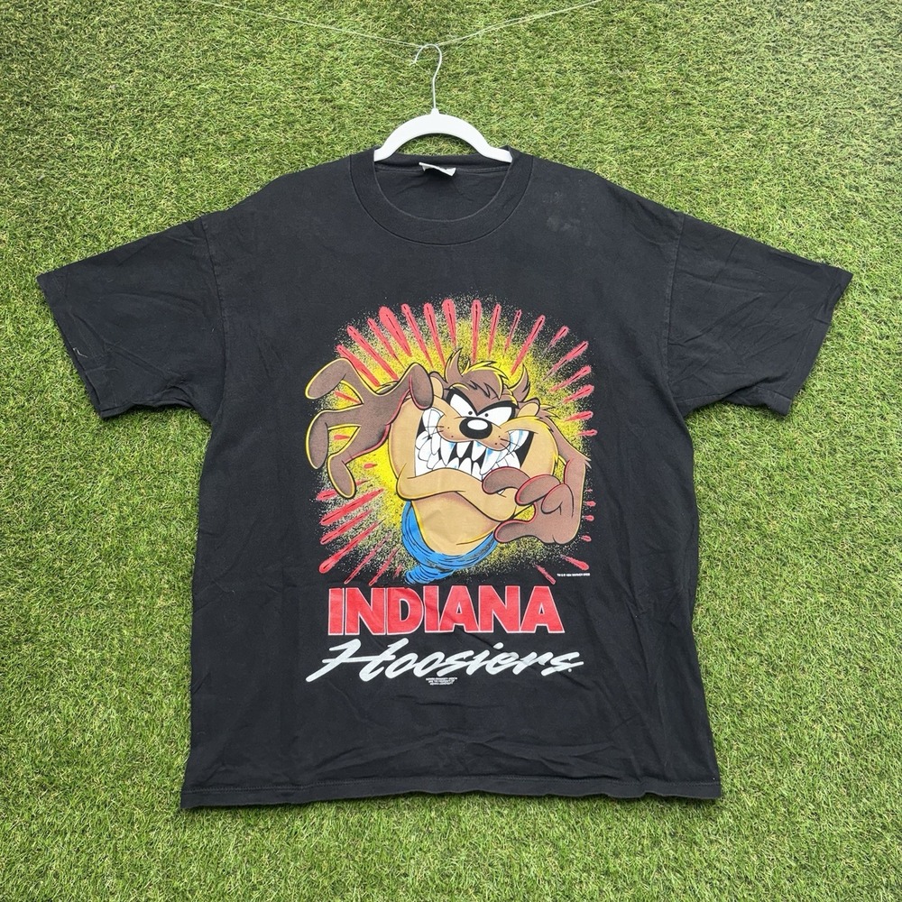 Vintage 1994 Indiana Hoosiers Taz Shirt Mens XL College Cartoon Singe Stitch